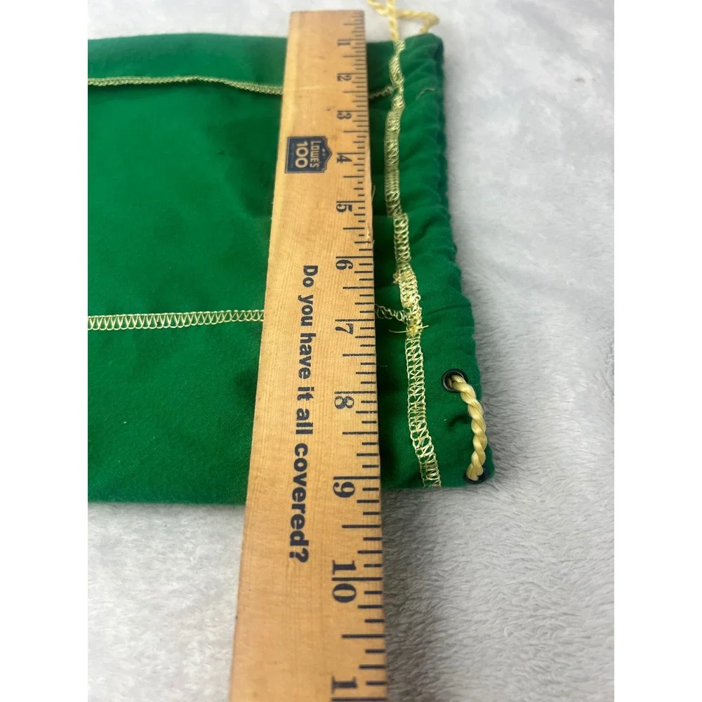Crown Royal Green Drawstring Bag Gold Embroidery Logo Collectible Pouch 9 Inch